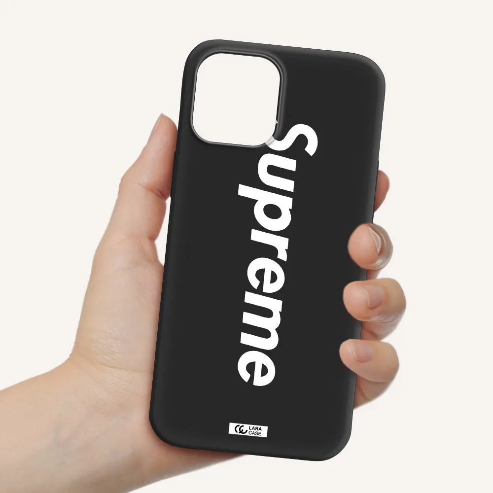 Supreme Vertical Apple iPhone 12 pro max Silicone black Case