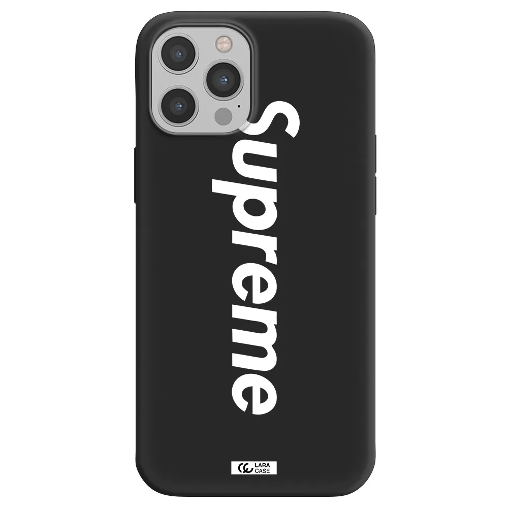 Supreme Vertical Apple iPhone 12 pro Silicone black Case