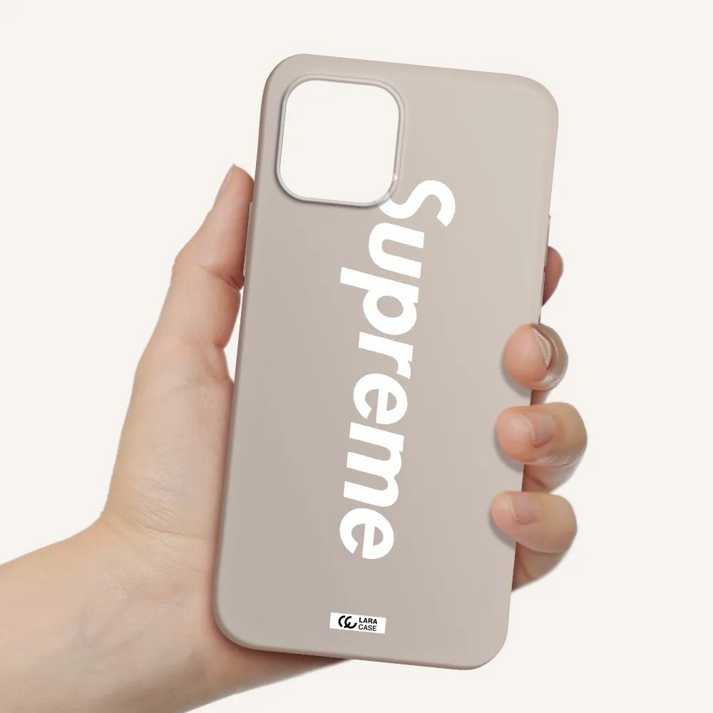 Supreme Vertical Apple iPhone 12 Silicone Stone Case