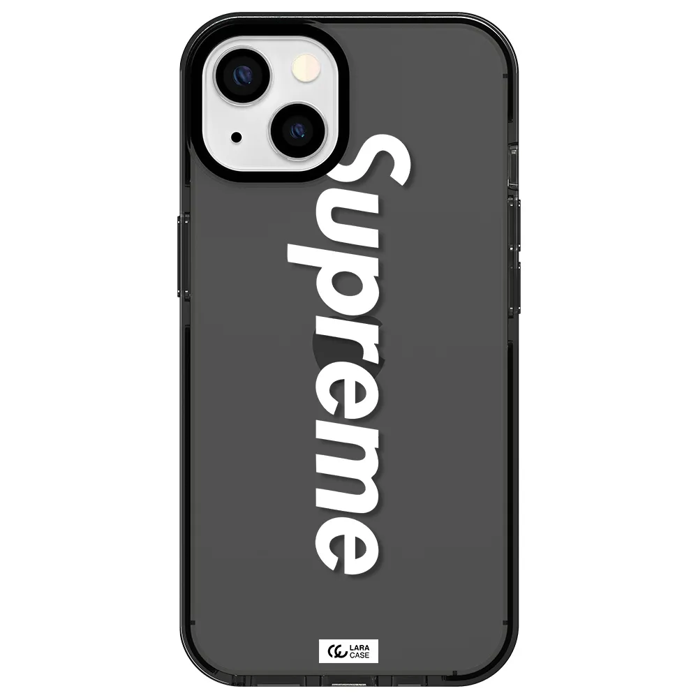 Supreme Vertical Apple iPhone 13 impact Smoke Black Case