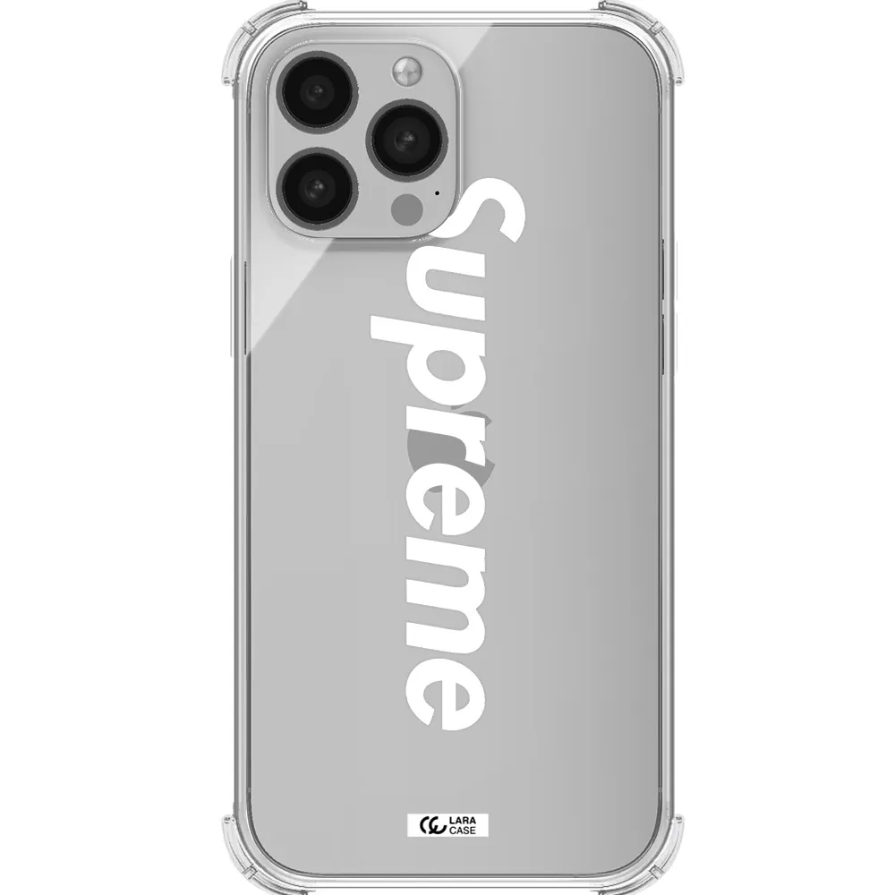 Supreme Vertical Apple iPhone 13 Pro Clear PC Case