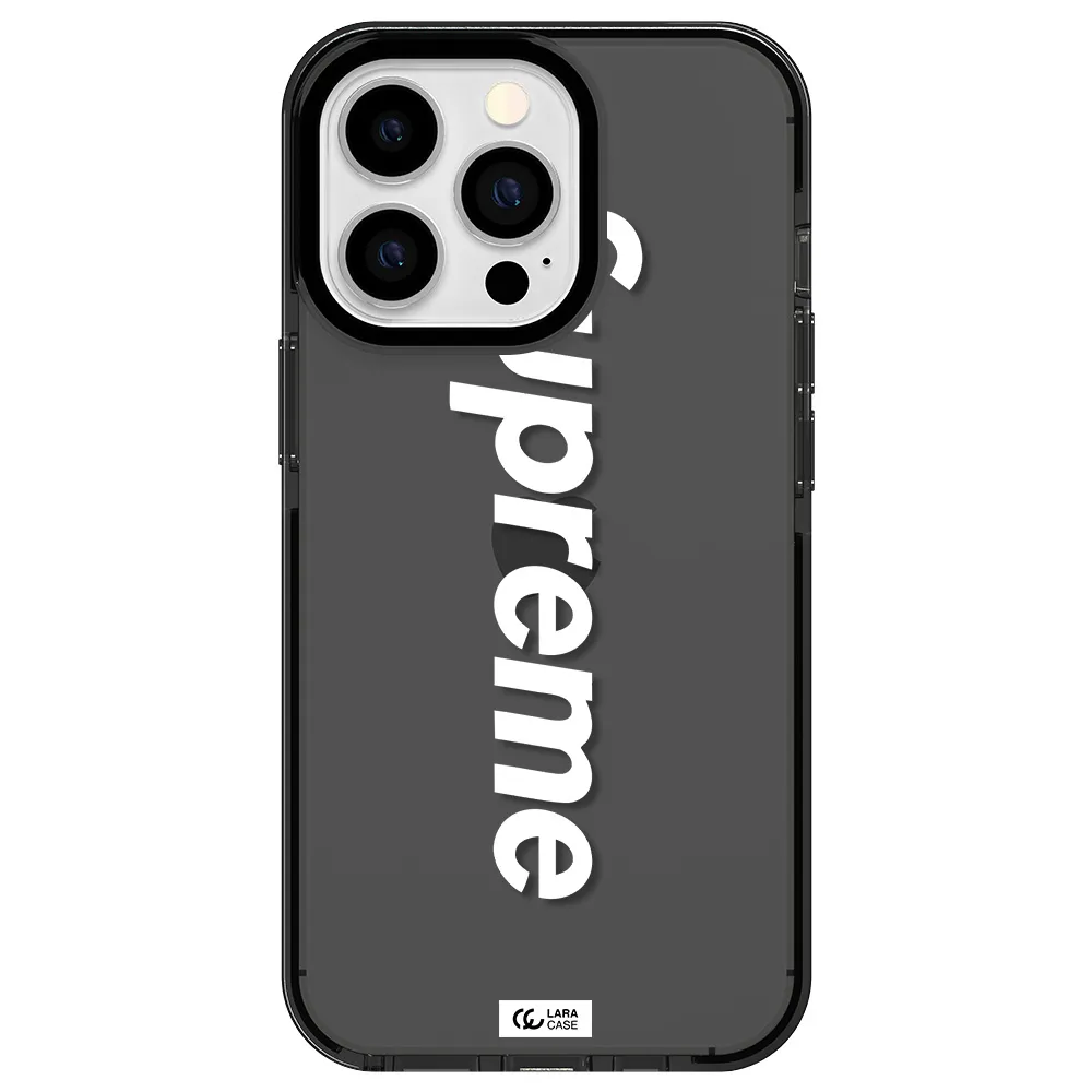 Supreme Vertical Apple iPhone 13 Pro impact Smoke Black Case