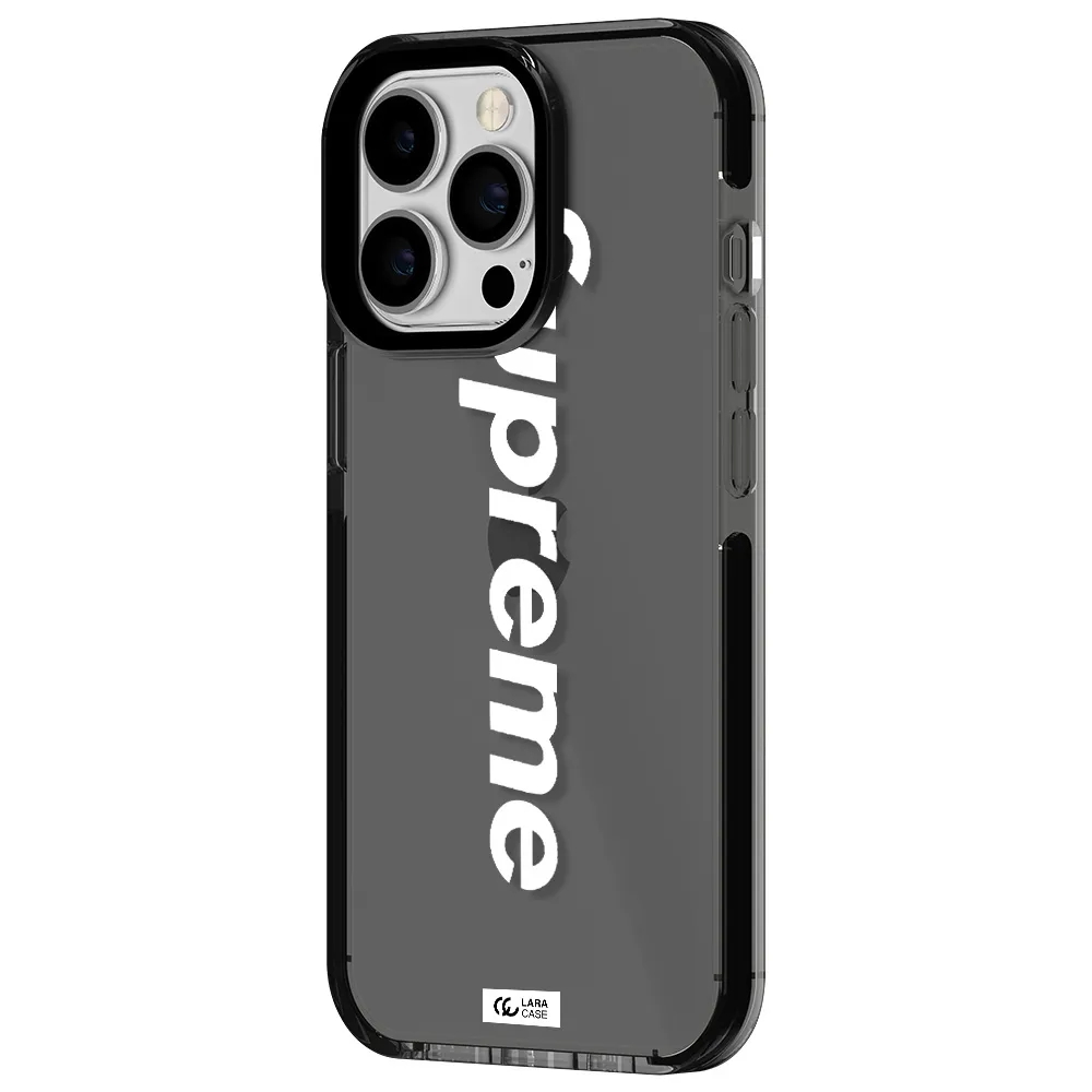 Supreme Vertical Apple iPhone 13 Pro impact Smoke Black Case