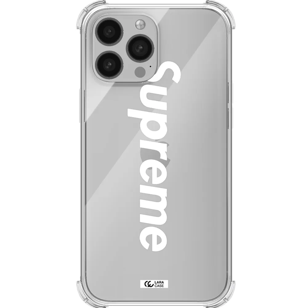 Supreme Vertical Apple iPhone 13 Pro Max Clear PC Case