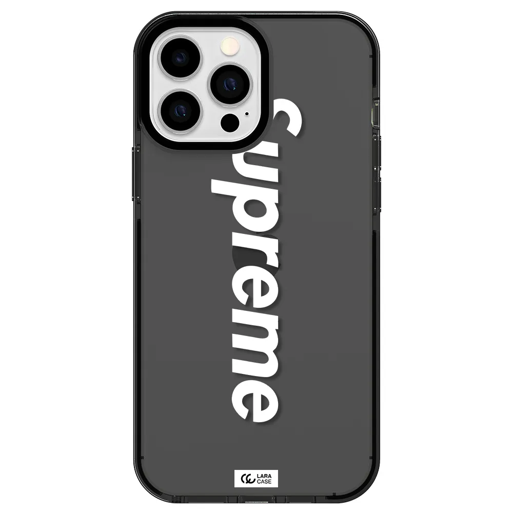 Supreme Vertical Apple iPhone 13 Pro Max impact Smoke Black Case