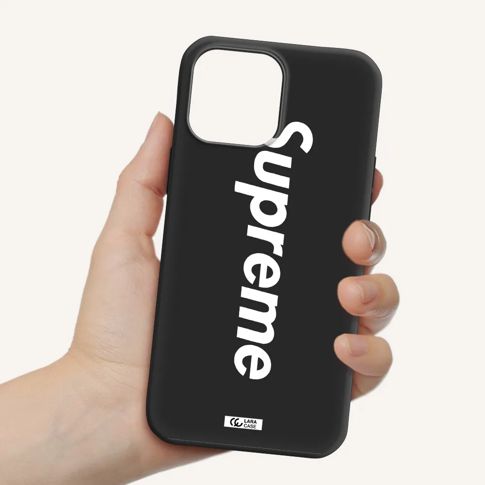 Supreme Vertical Apple iPhone 13 Pro Silicone black Case