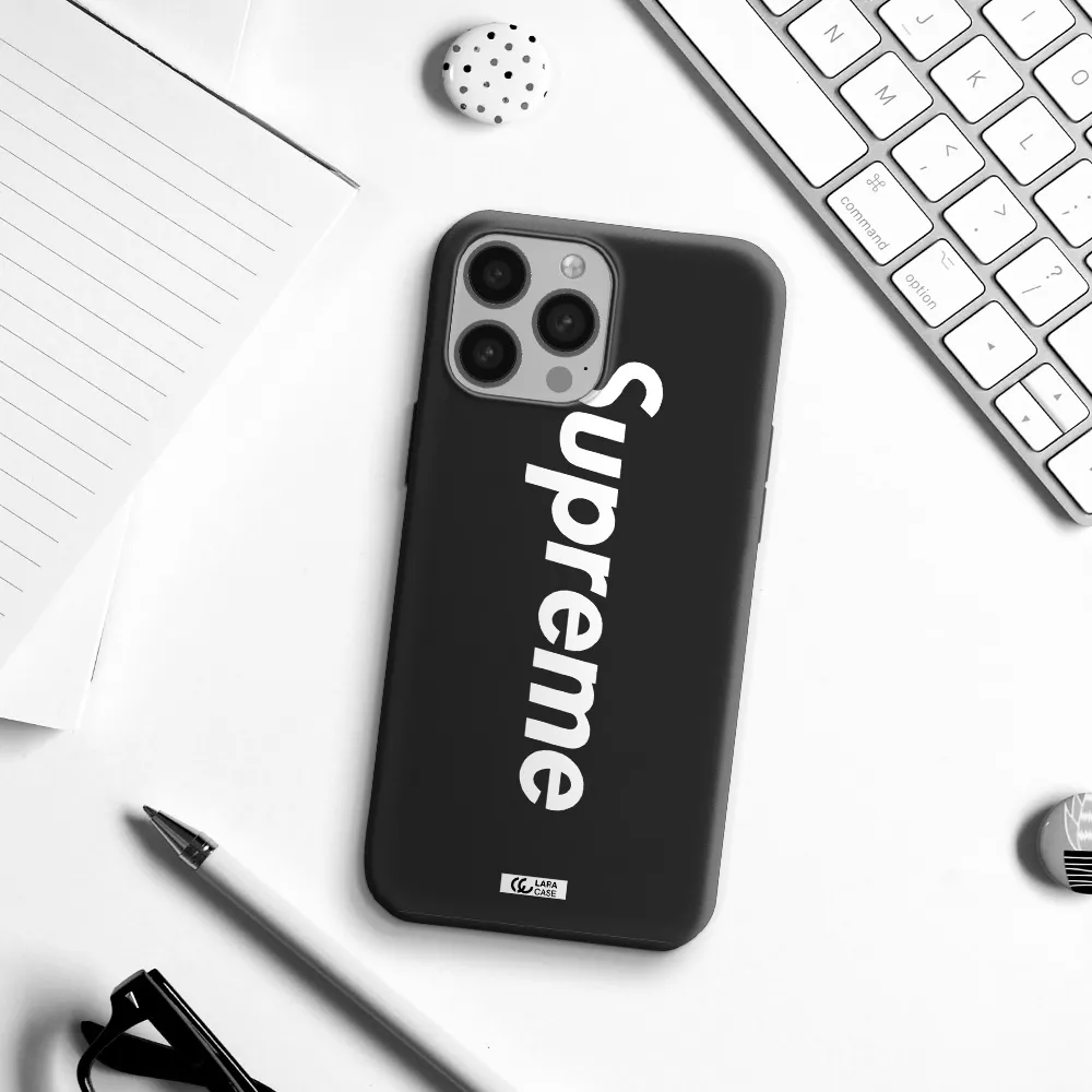 Supreme Vertical Apple iPhone 13 Pro Silicone black Case