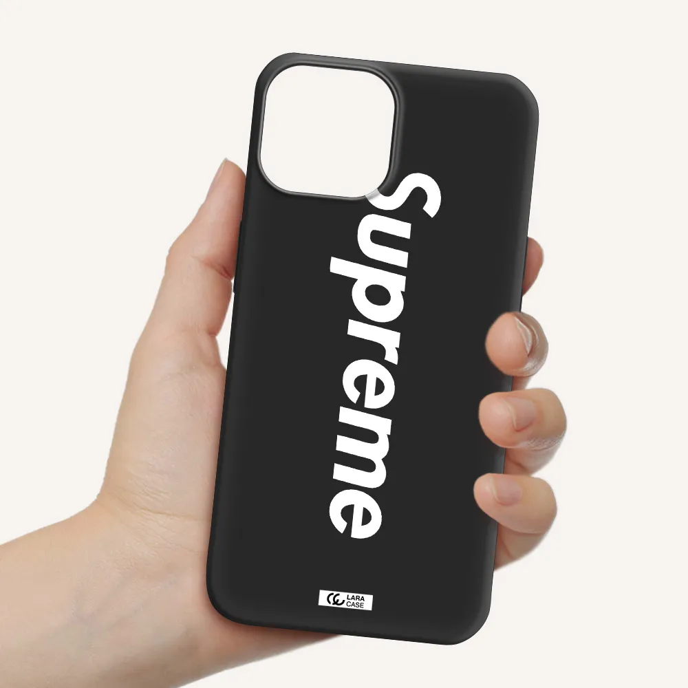 Supreme Vertical Apple iPhone 13 Silicone black Case
