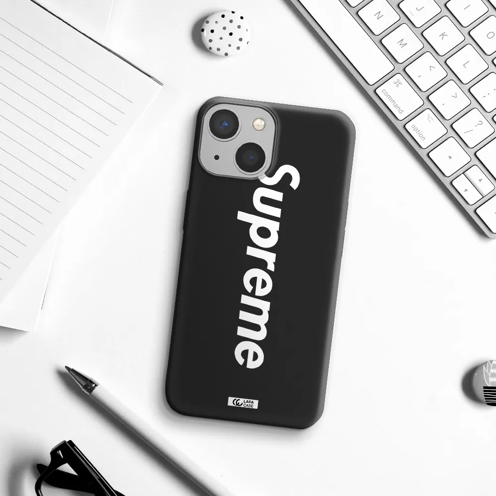 Supreme Vertical Apple iPhone 13 Silicone black Case