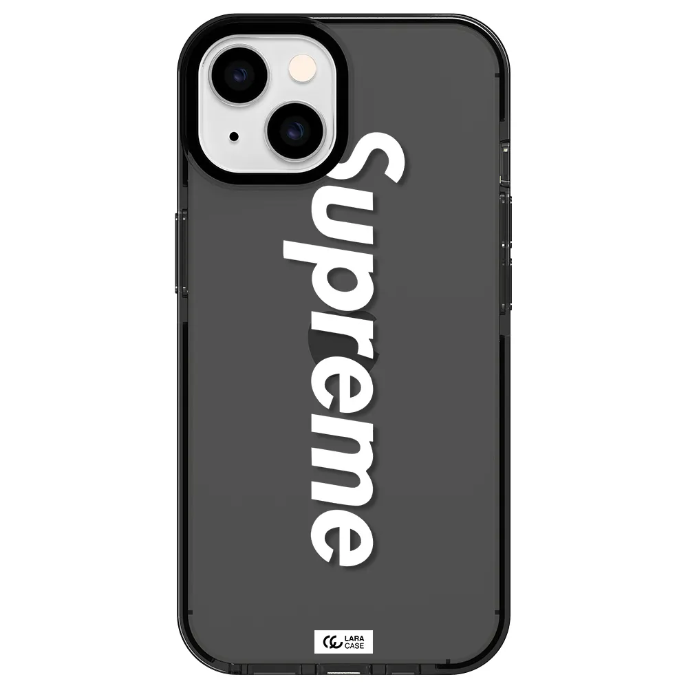 Supreme Vertical Apple iPhone 14 impact Smoke Black Case
