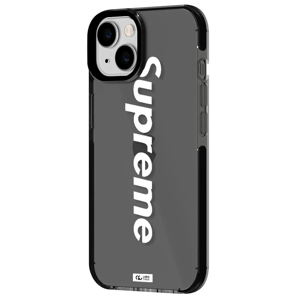 Supreme Vertical Apple iPhone 14 impact Smoke Black Case