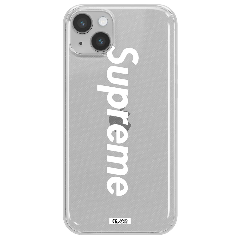 Supreme Vertical Apple iPhone 14 plus Clear TPU Case
