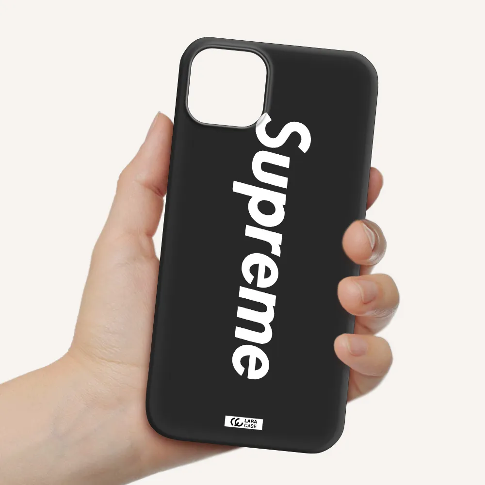 Supreme Vertical Apple iPhone 14 plus Silicone black Case
