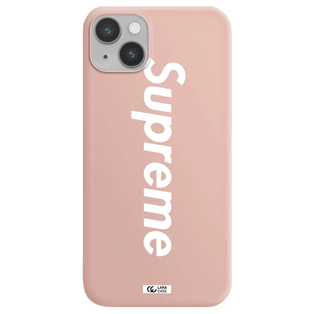 Supreme Vertical Apple iPhone 14 plus Silicone pastel pink Case