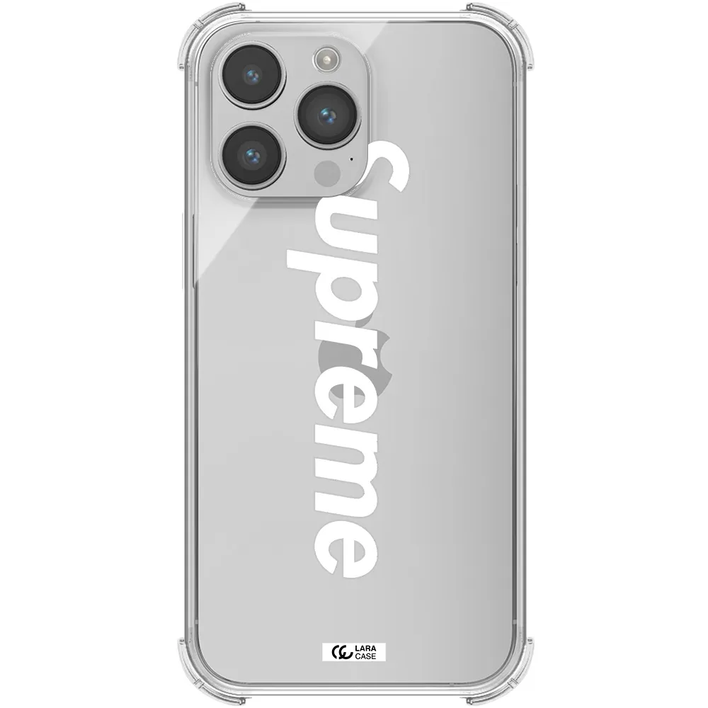 Supreme Vertical Apple iPhone 14 pro Clear PC Case