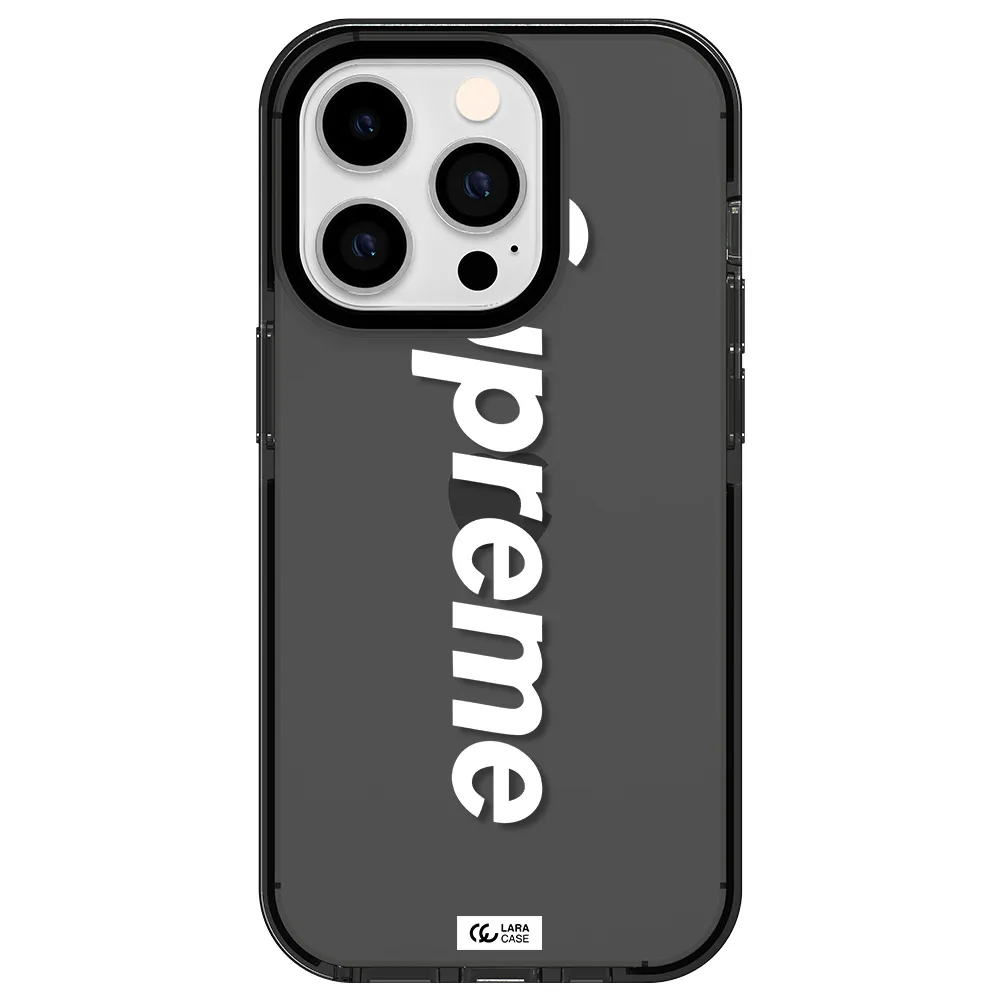 Supreme Vertical Apple iPhone 14 pro impact Smoke Black Case