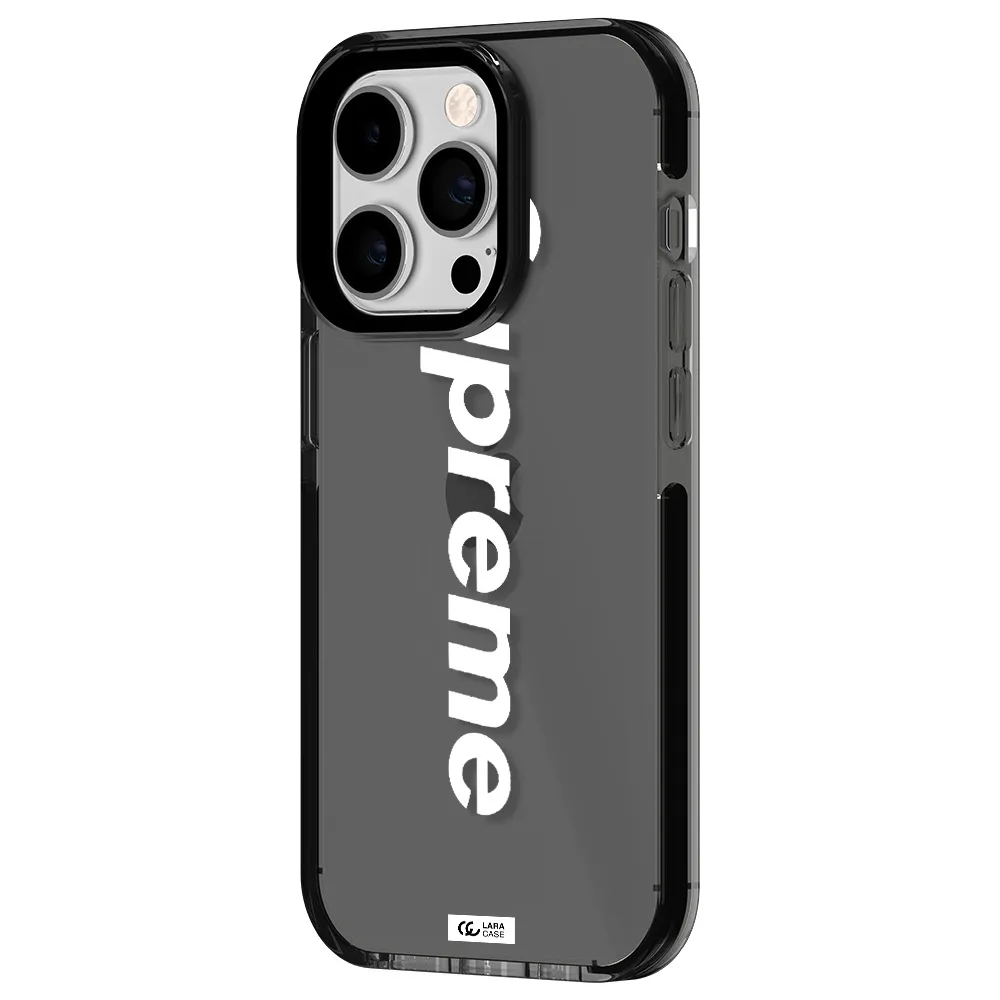 Supreme Vertical Apple iPhone 14 pro impact Smoke Black Case