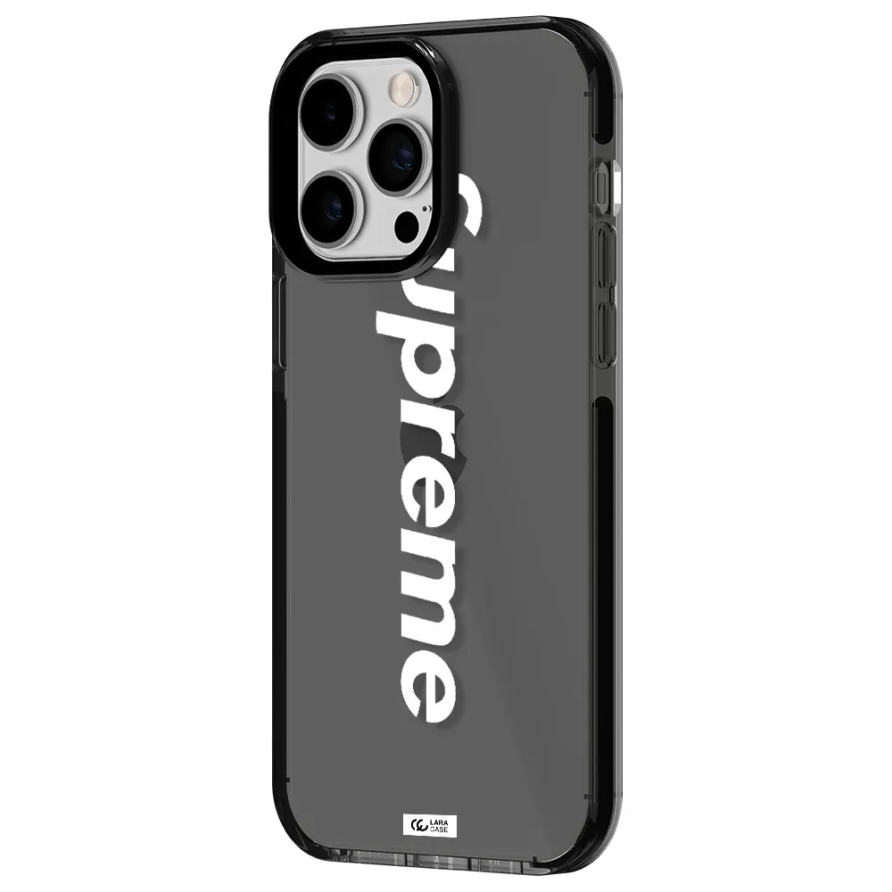 Supreme Vertical Apple iPhone 14 pro max impact Smoke Black Case