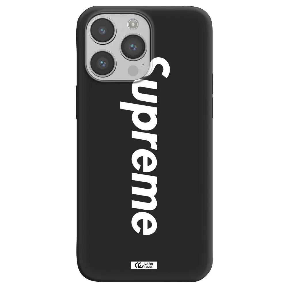 Supreme Vertical Apple iPhone 14 pro max Silicone black Case