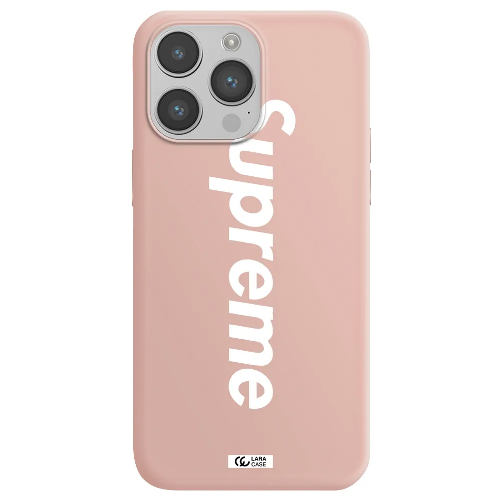 Supreme Vertical Apple iPhone 14 pro max Silicone pastel pink Case