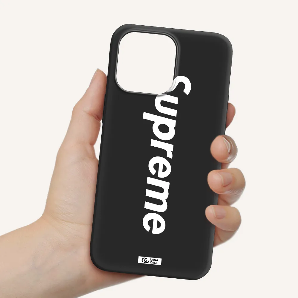 Supreme Vertical Apple iPhone 14 pro Silicone black Case
