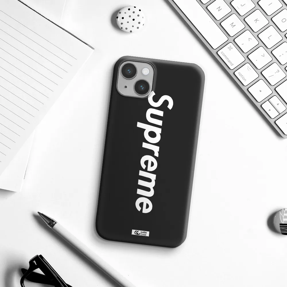 Supreme Vertical Apple iPhone 14 Silicone black Case