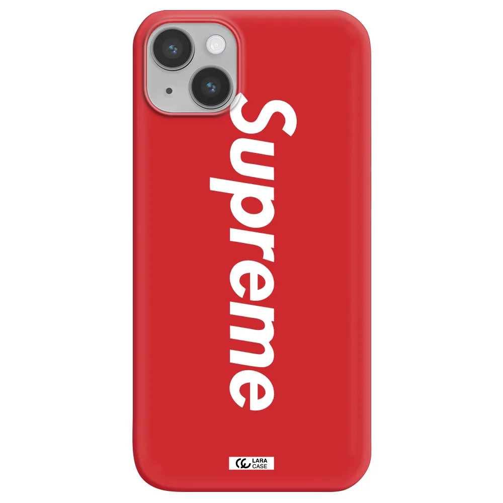 Supreme Vertical Apple iPhone 14 Silicone Imperial Red Case