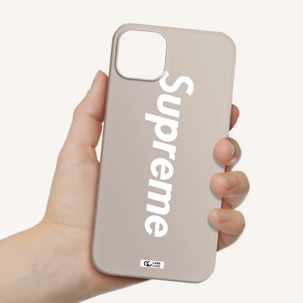 Supreme Vertical Apple iPhone 14 Silicone Stone Case