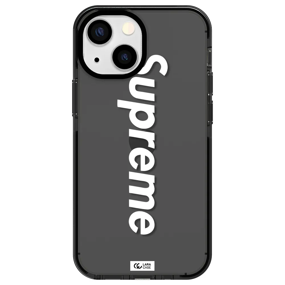 Supreme Vertical Apple iPhone 15 impact Smoke Black Case