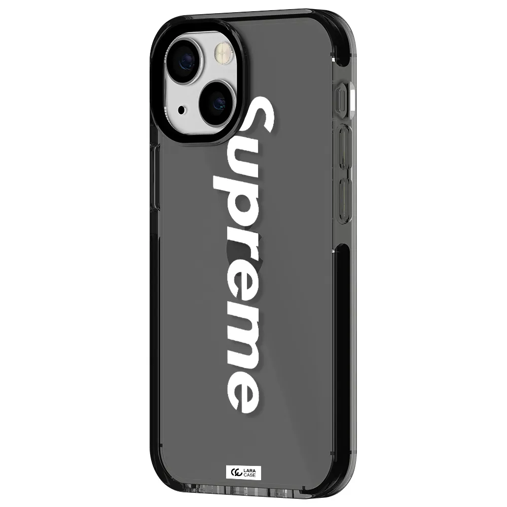 Supreme Vertical Apple iPhone 15 impact Smoke Black Case