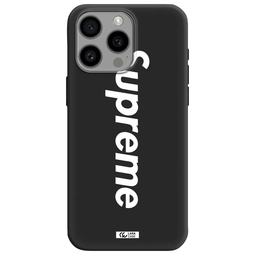 Supreme Vertical Apple Iphone 15 Pro max Silicone black Case