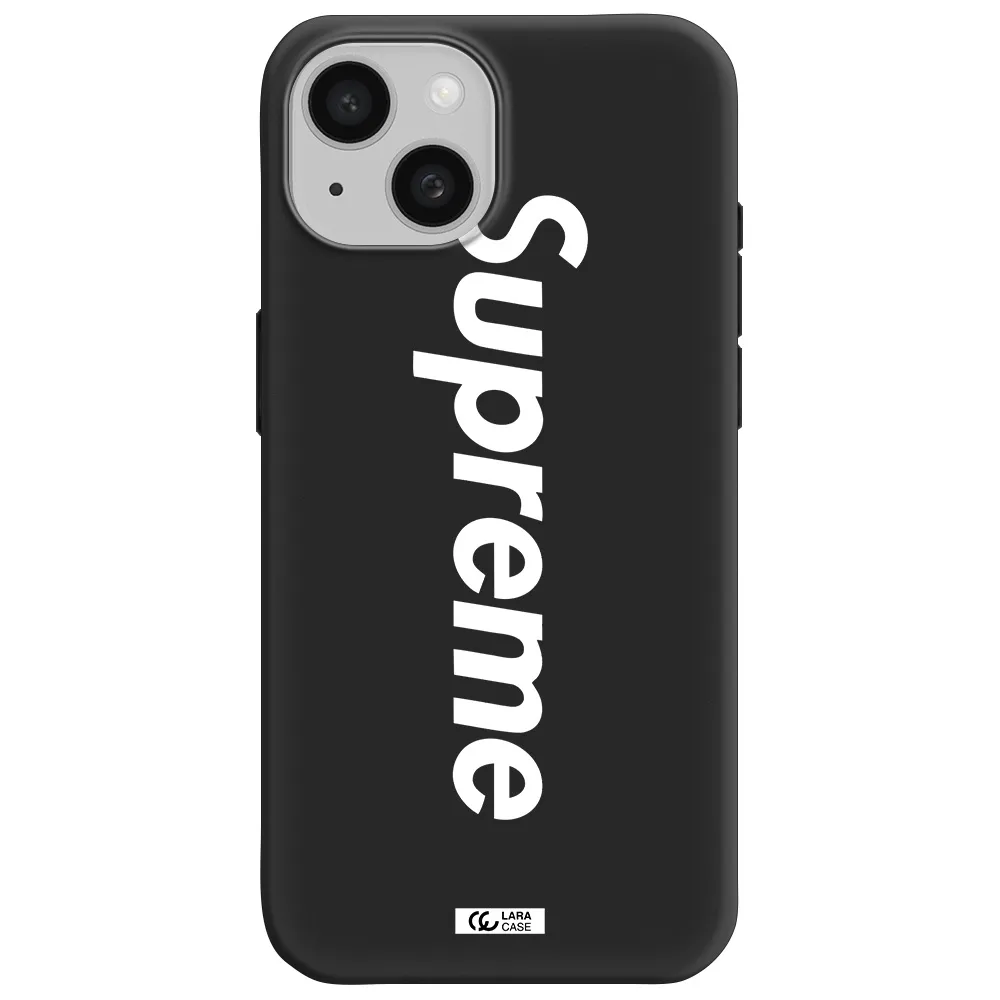 Supreme Vertical Apple iPhone 15 Silicone black Case
