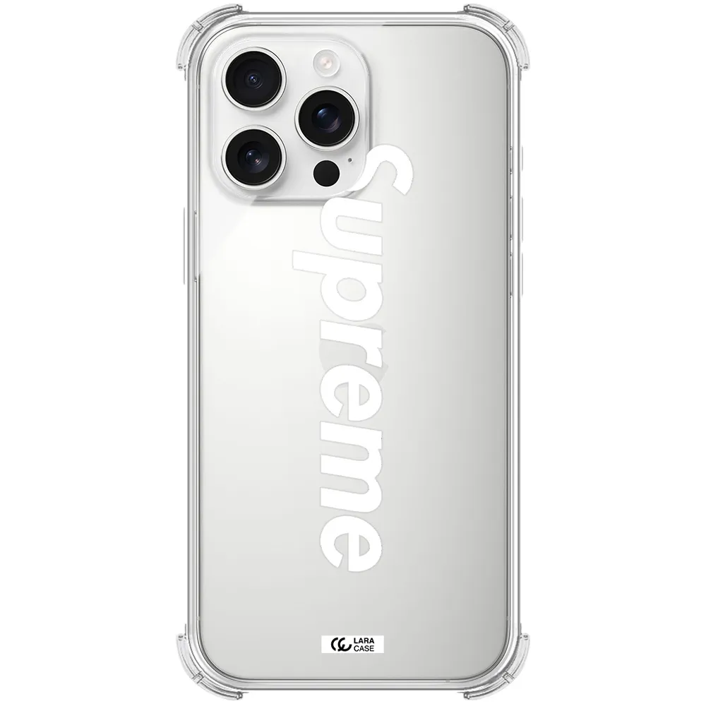 Supreme Vertical Apple Iphone 16 Pro Max Clear Pc Case