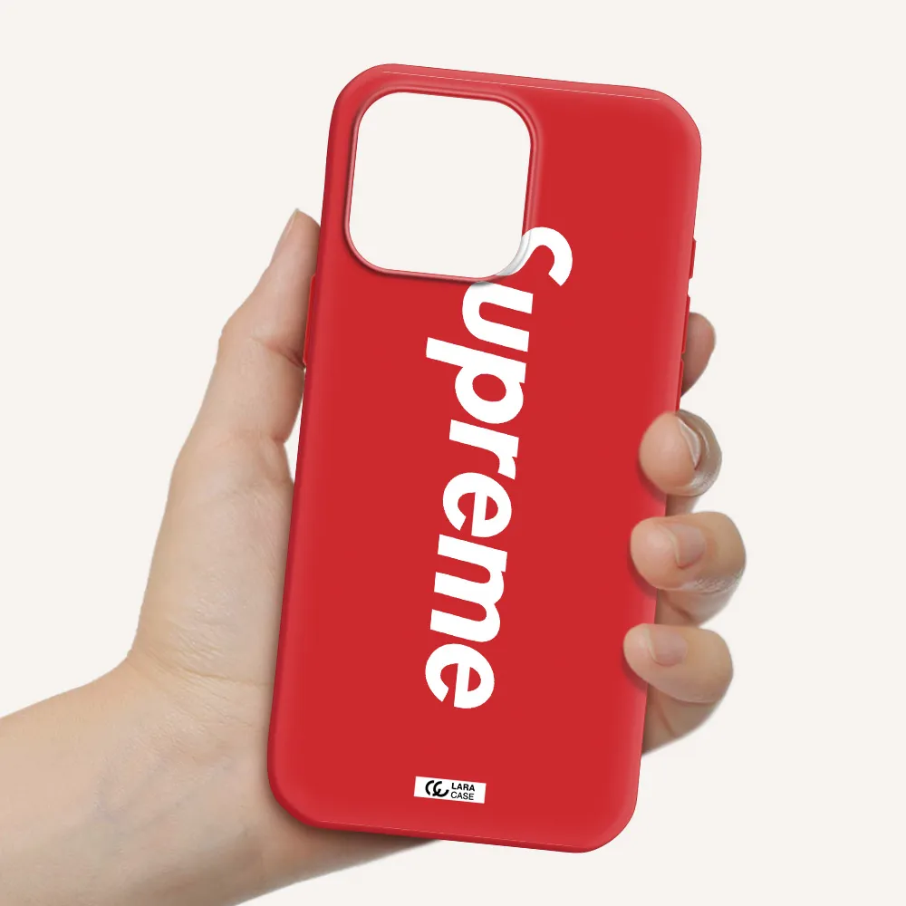 Supreme Vertical Apple Iphone 16 Pro Max Silicone Stone Case