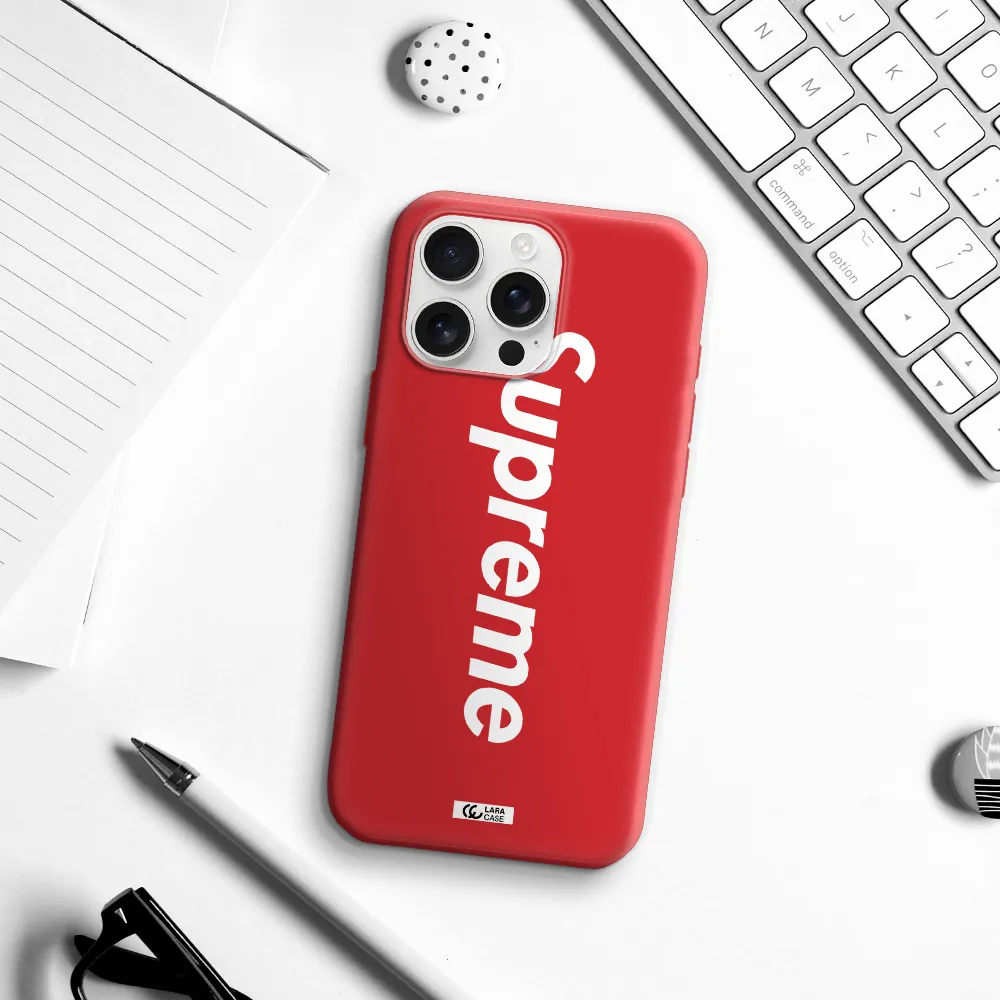 Supreme Vertical Apple Iphone 16 Pro Max Silicone Stone Case