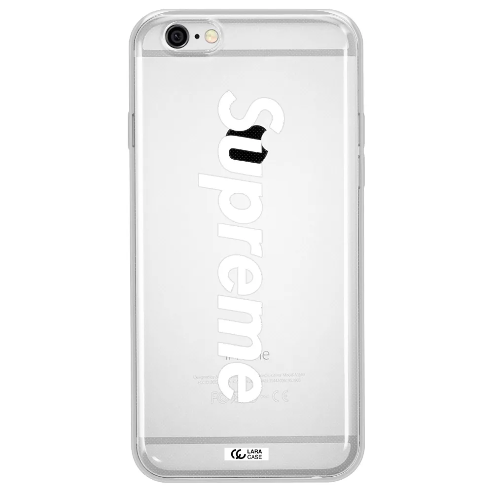 Supreme Vertical Apple iPhone 6 plus Clear TPU Case