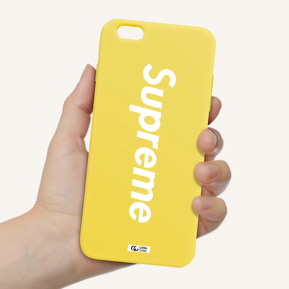 Supreme Vertical Apple iPhone 6 plus Silicone canary yellow Case