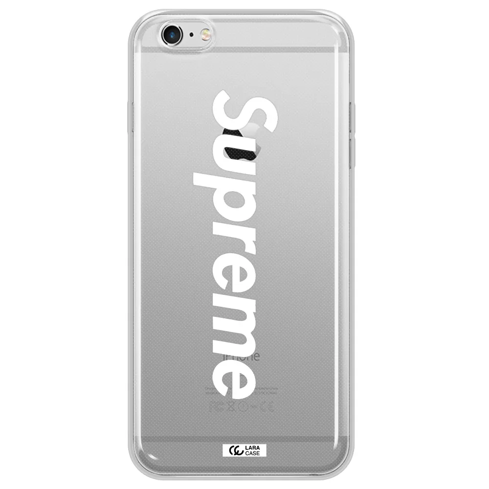 Supreme Vertical Apple iPhone 6 s plus Clear TPU Case
