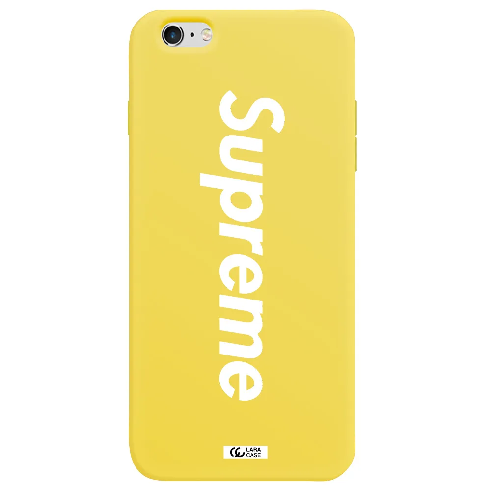 Supreme Vertical Apple iPhone 6 s plus Silicone canary yellow Case