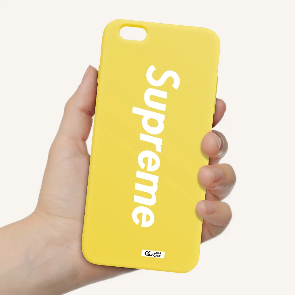 Supreme Vertical Apple iPhone 6 s plus Silicone canary yellow Case