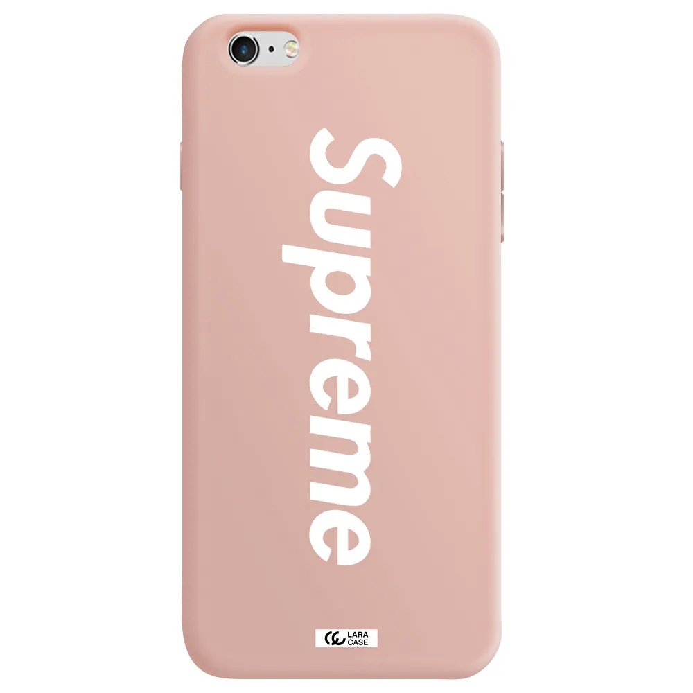 Supreme Vertical Apple iPhone 6 s plus Silicone pastel pink Case