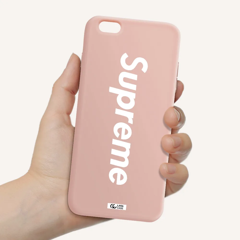 Supreme Vertical Apple iPhone 6 s plus Silicone pastel pink Case