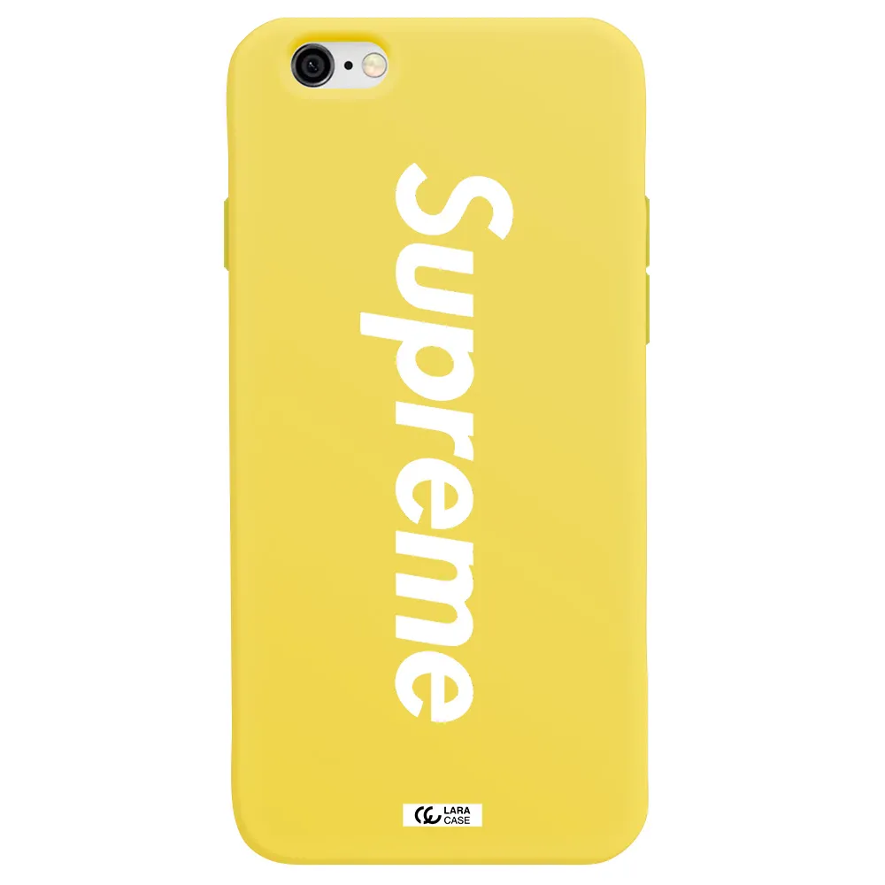 Supreme Vertical Apple iPhone 6 Silicone canary yellow Case