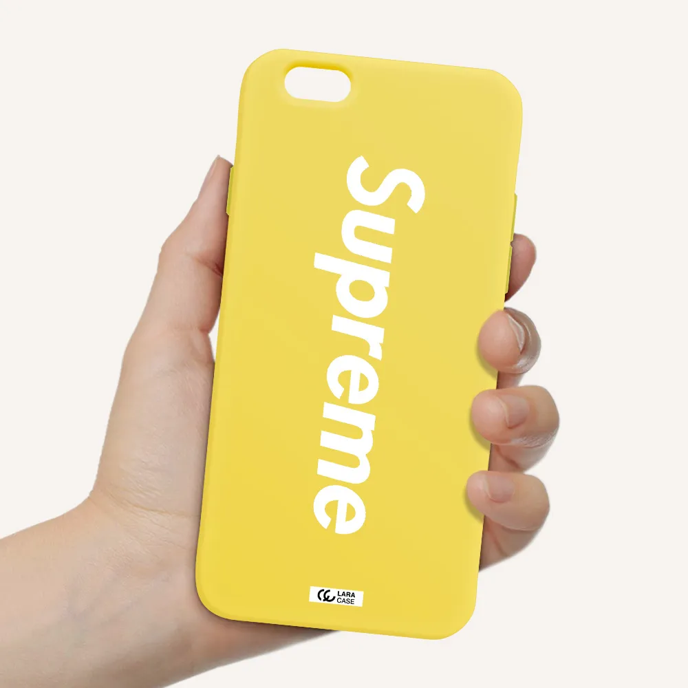 Supreme Vertical Apple iPhone 6 Silicone canary yellow Case