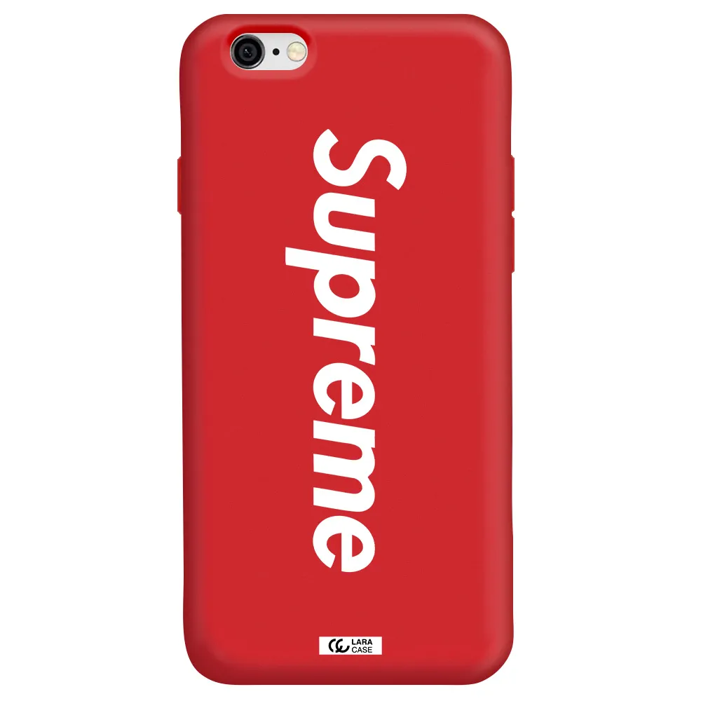 Supreme Vertical Apple iPhone 6 Silicone Imperial Red Case