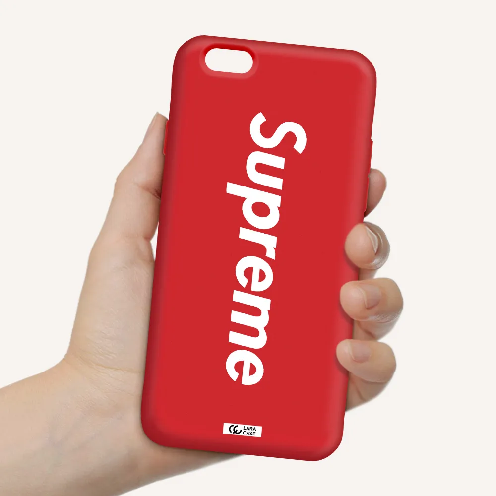 Supreme Vertical Apple iPhone 6 Silicone Imperial Red Case