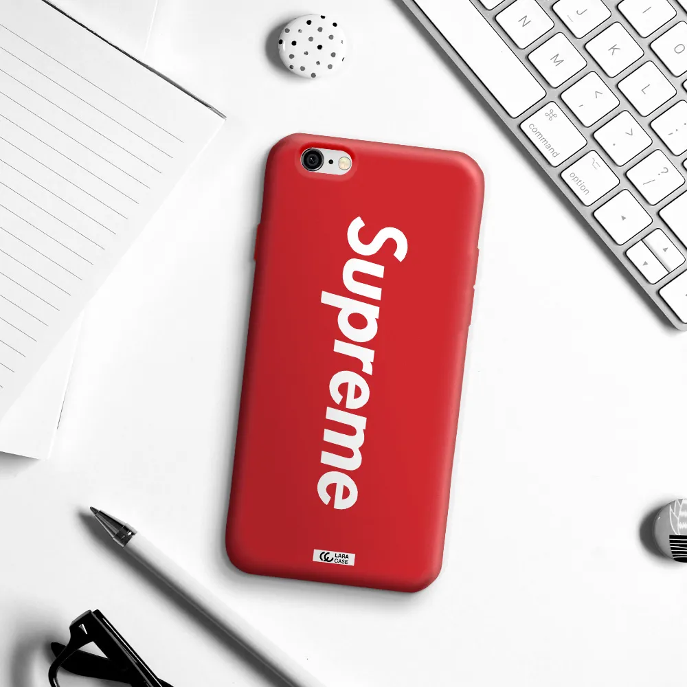Supreme Vertical Apple iPhone 6 Silicone Imperial Red Case
