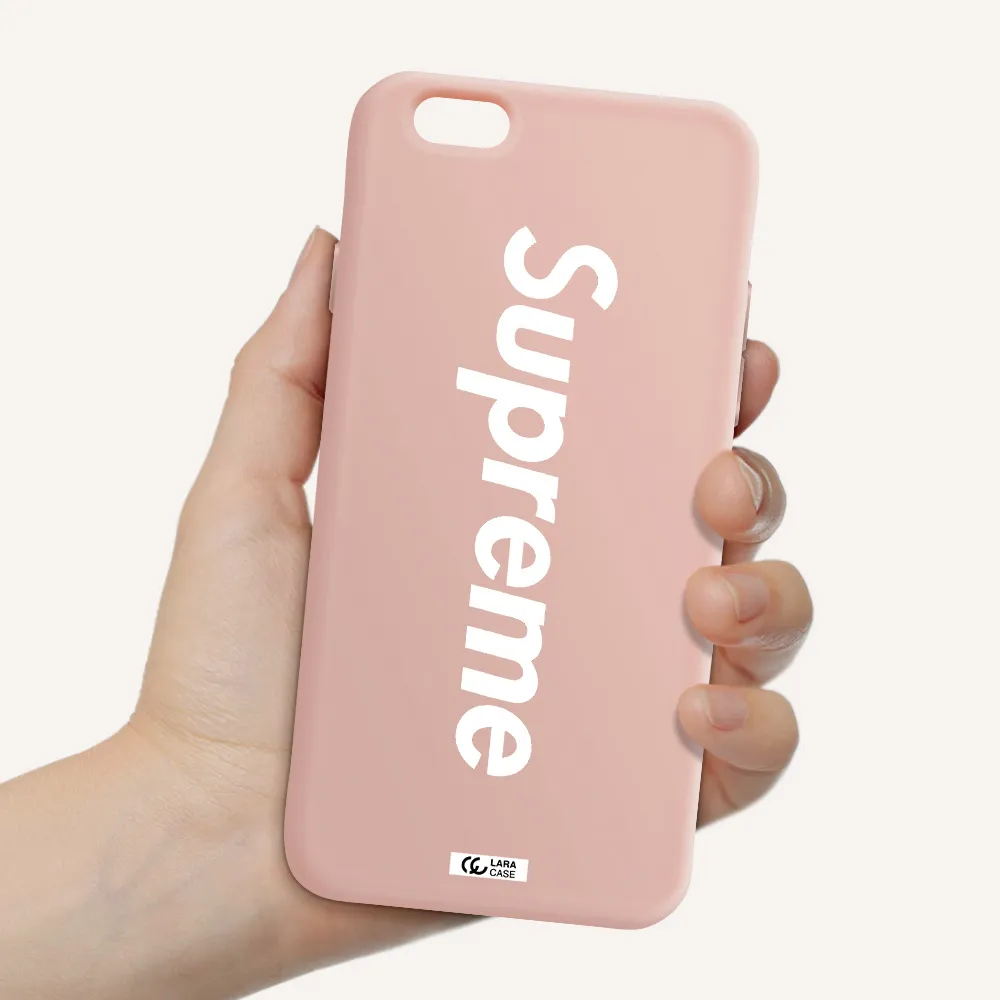Supreme Vertical Apple iPhone 6 Silicone pastel pink Case