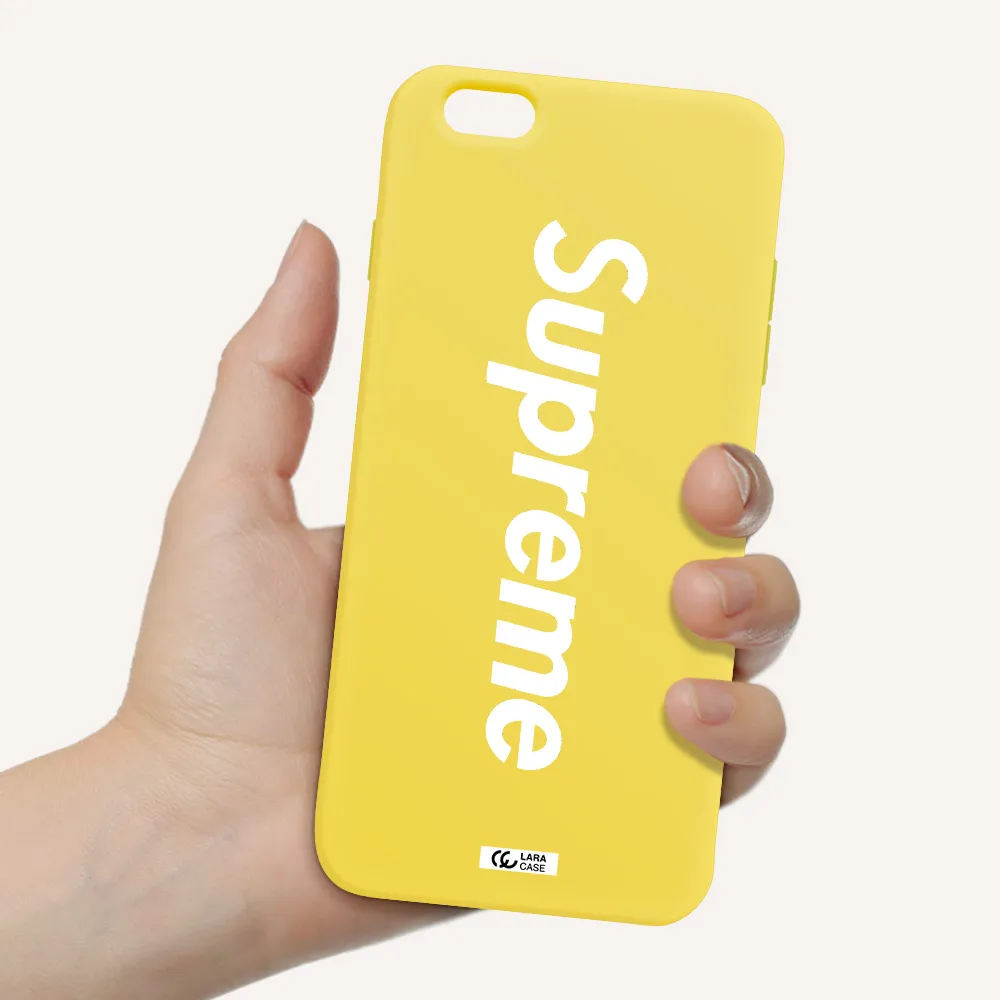 Supreme Vertical Apple iPhone 6S Silicone canary yellow Case