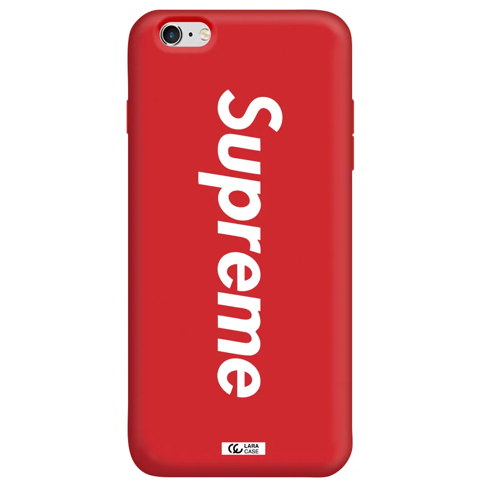 Supreme Vertical Apple iPhone 6S Silicone Imperial Red Case